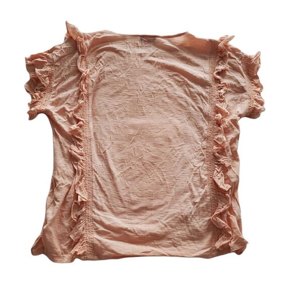 Vince Camuto Peach Ruffle T-shirt - Picture 3 of 9